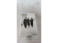 Photo Sofia Two men and a woman on a walk in the winter of 1938