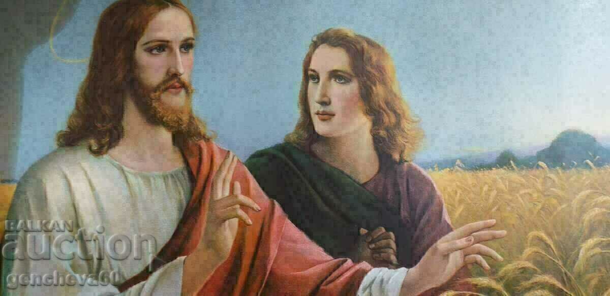 Litoografie veche mare, de epocă, cu semnătură - 7 Litoografie veche mare, de epocă, cu semnătură - 7