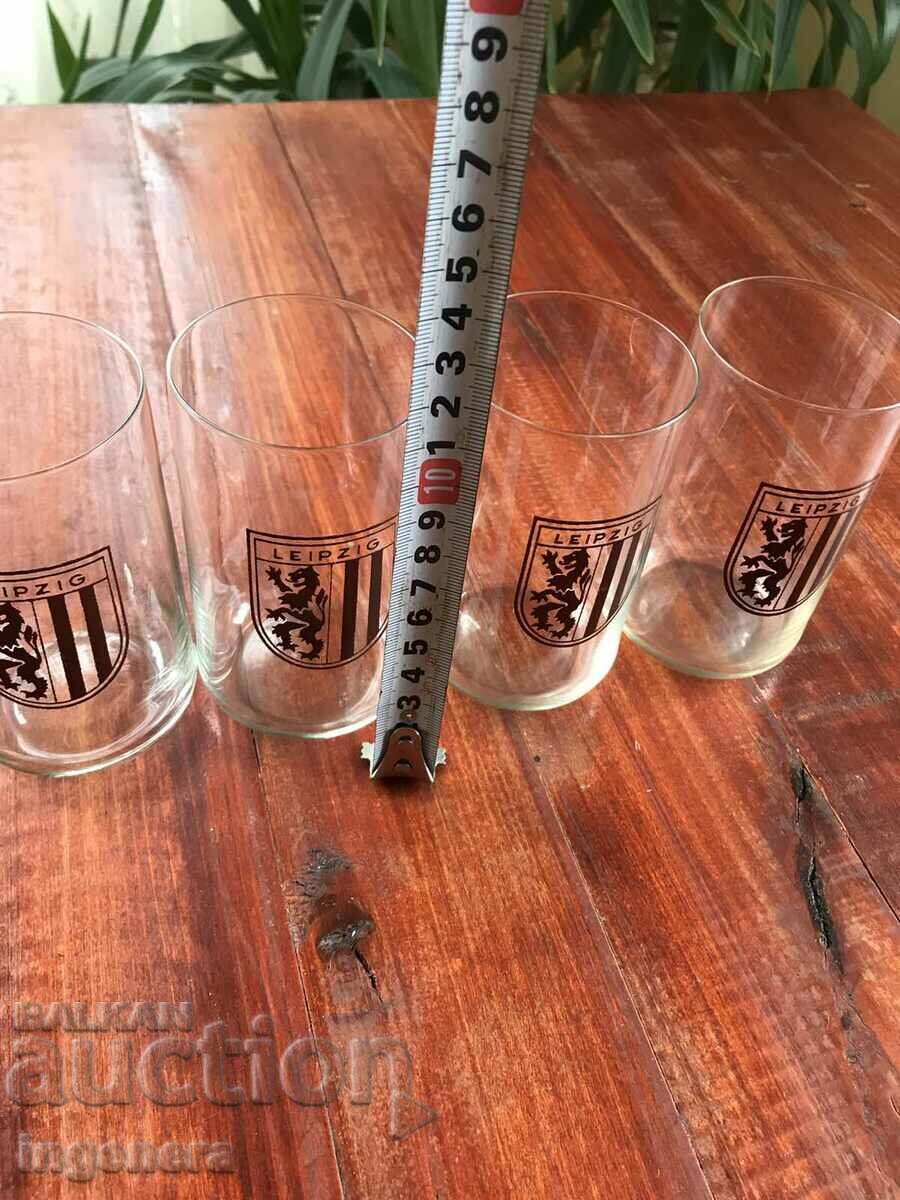 Auction ADVERTISING GLASS CUPS FOR WATER-4 PCS Auction ADVERTISING GLASS CUPS FOR WATER-4 PCS