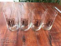 ADVERTISING GLASS CUPS FOR WATER-4 PCS