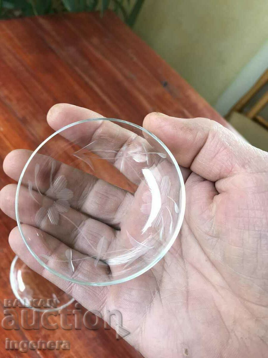 BOWL DISH GLASS ENGRAVED FOR WHITE SWEET-2 PCS - 6 BOWL DISH GLASS ENGRAVED FOR WHITE SWEET-2 PCS - 6