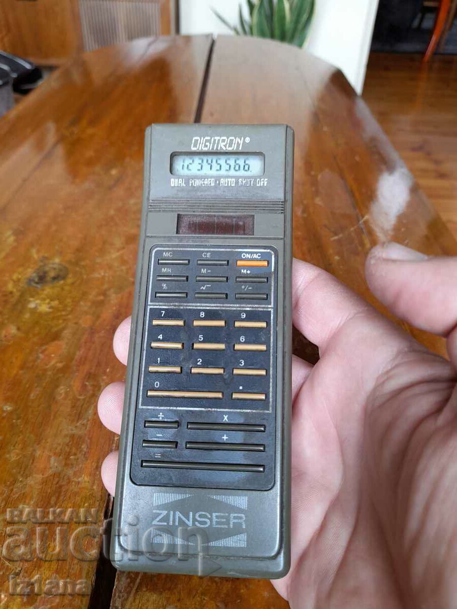 Old calculator Zinser, Digitron with price 33.00 BGN | € 16.87 Old calculator Zinser, Digitron with price 33.00 BGN | € 16.87
