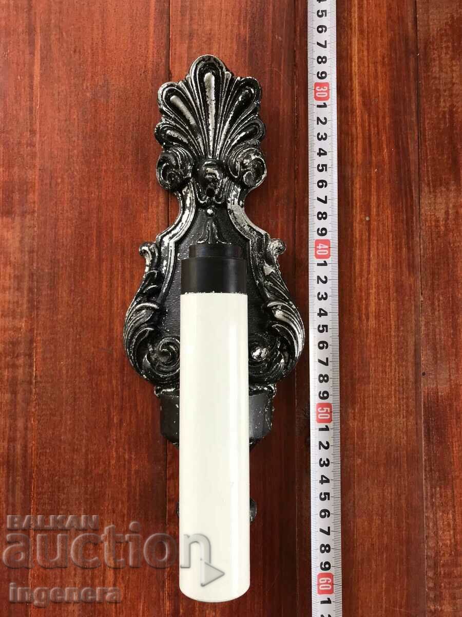 SQUARE LAMP FOR WALL METAL ALUMINUM CAST WITH E14 SOCKET with price 23.00 BGN | € 11.76 SQUARE LAMP FOR WALL METAL ALUMINUM CAST WITH E14 SOCKET with price 23.00 BGN | € 11.76