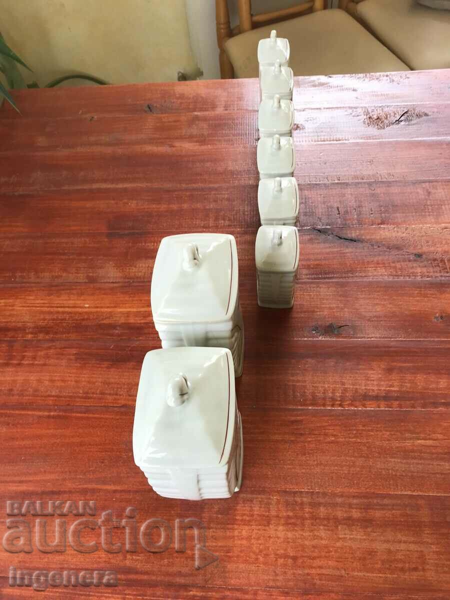 Auction  PORCELAIN SERVICE FOR SPICES BOWL JAR BULGARIA
