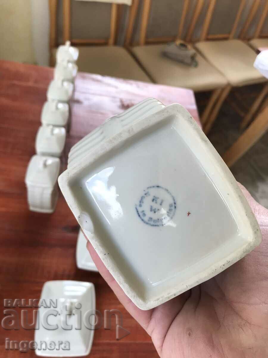 PORCELAIN SERVICE FOR SPICES BOWL JAR BULGARIA - 6