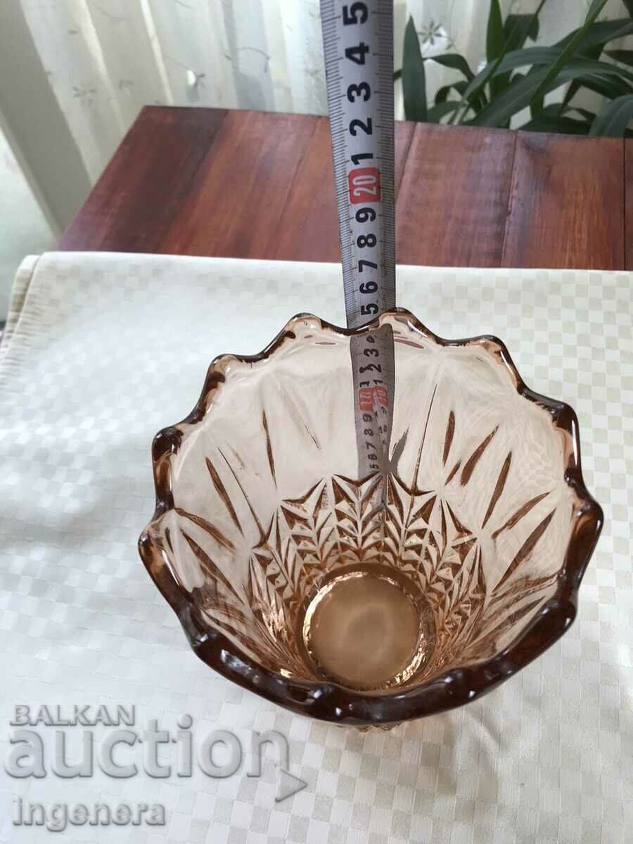 Auction GLASS RELIEF VASE THICK COLOR FROM SOCA Auction GLASS RELIEF VASE THICK COLOR FROM SOCA