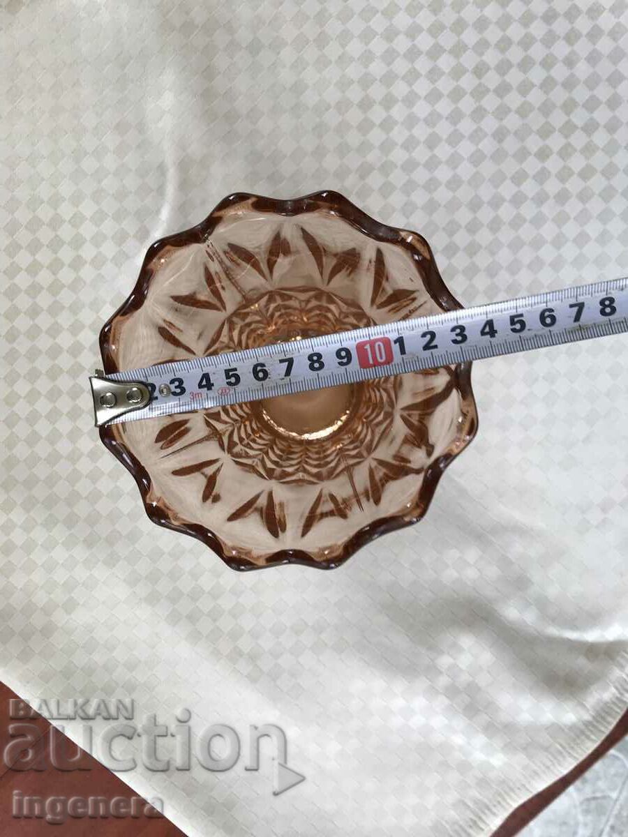 GLASS RELIEF VASE THICK COLOR FROM SOCA - 6 GLASS RELIEF VASE THICK COLOR FROM SOCA - 6