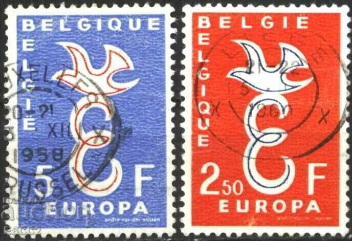 Ștampile marcate Europa SEP 1958 din Belgia