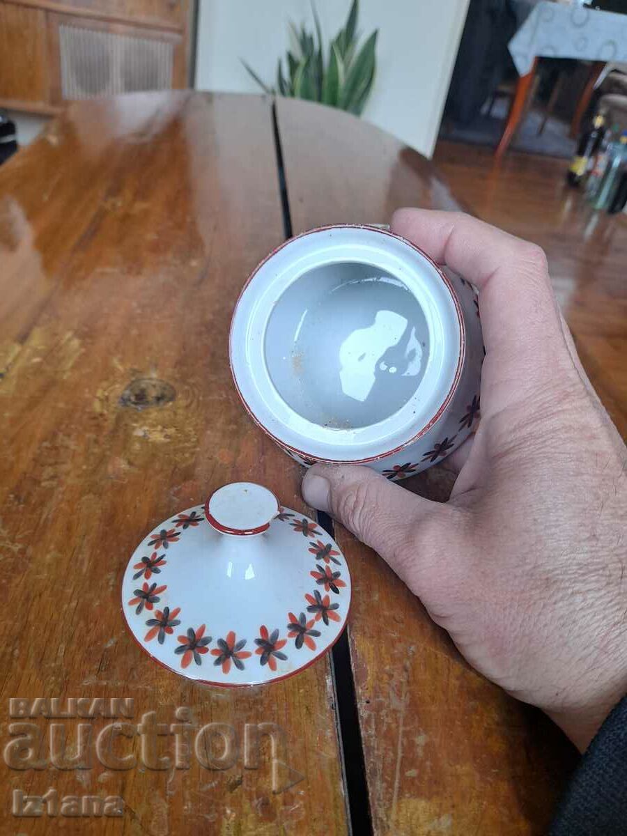 Auction Old porcelain sugar bowl Auction Old porcelain sugar bowl