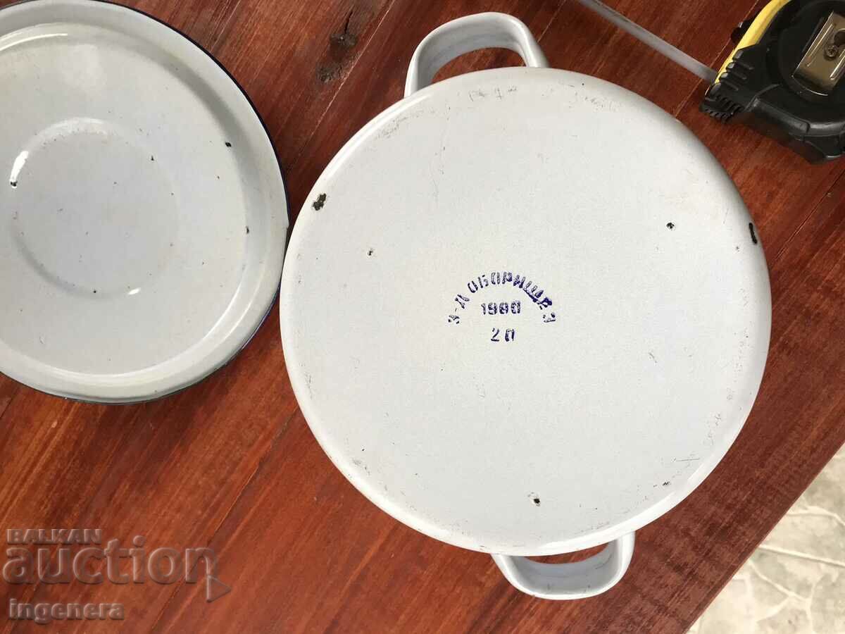 1980'S ENAMEL POT. - 5 1980'S ENAMEL POT. - 5