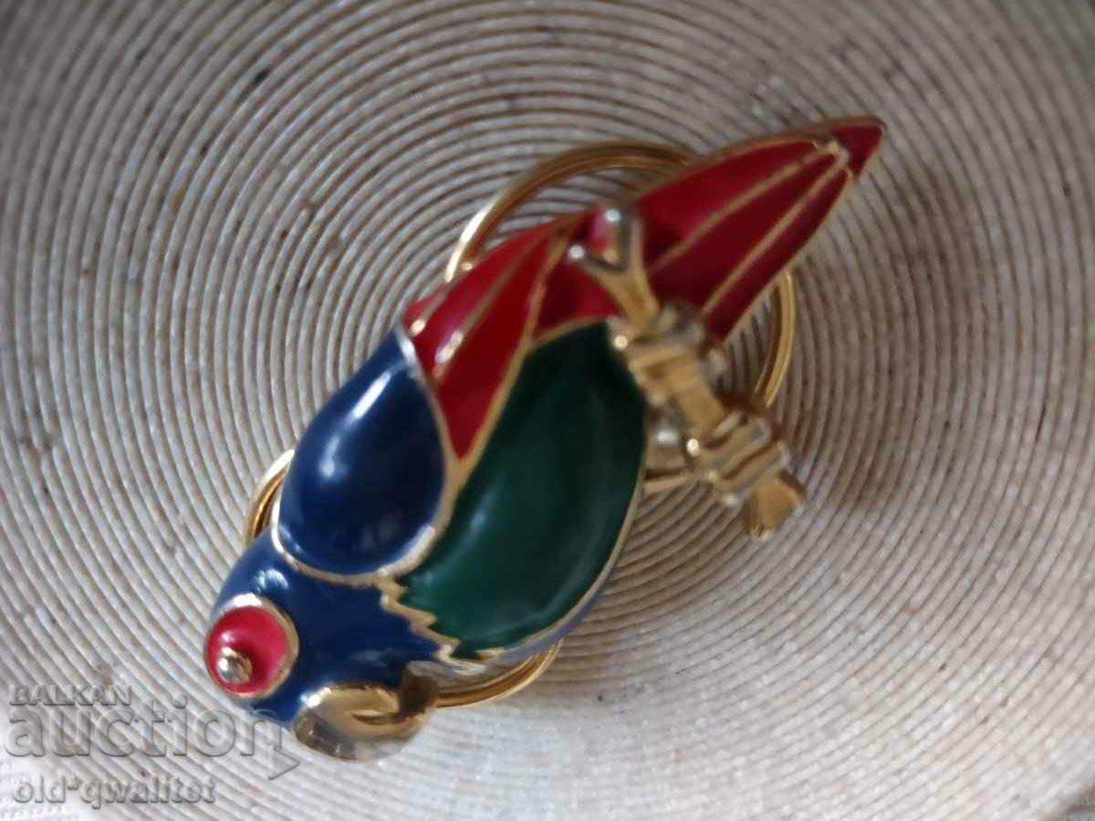 Star Clips, Elegance, Style, Large Enamel Parrot - 5 Star Clips, Elegance, Style, Large Enamel Parrot - 5