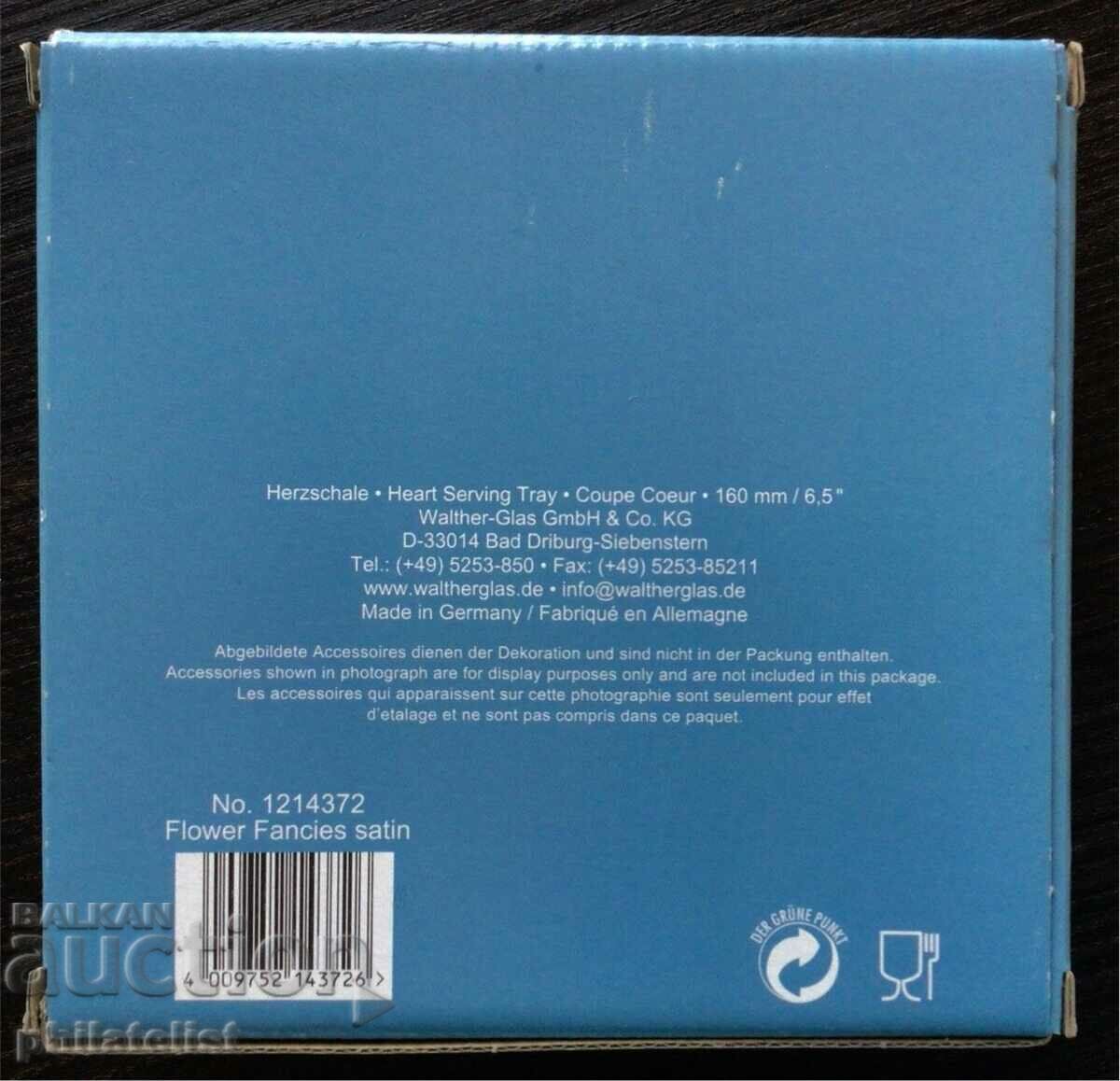 Auction  Walther-Glas Flower Fancies - bowl heart 160 mm