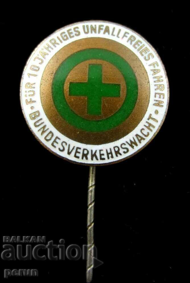 Germany- Award badge for 10 years. accident free driving