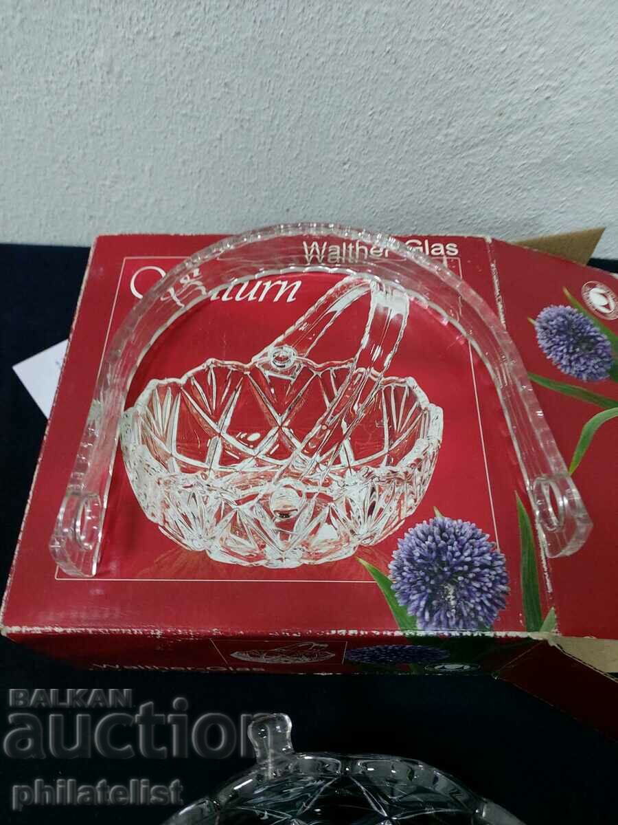 Walther Glas Saturn Satin Rubin Crystal bowl with handle with price 35.00 BGN | € 17.90 Walther Glas Saturn Satin Rubin Crystal bowl with handle with price 35.00 BGN | € 17.90