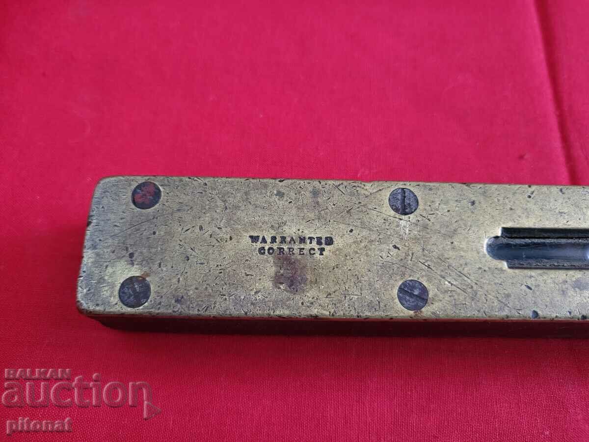 Antique spirit level wood and bronze 1 with price 45.00 BGN | € 23.01 Antique spirit level wood and bronze 1 with price 45.00 BGN | € 23.01