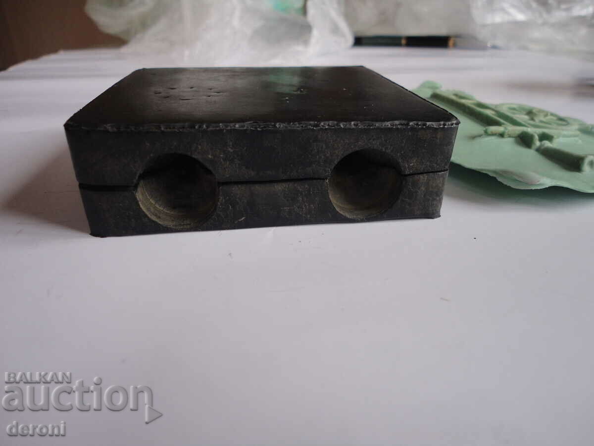 Old German die mold for rubber cannon top - 7 Old German die mold for rubber cannon top - 7
