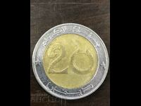 Algeria 20 dinars 2007 lev