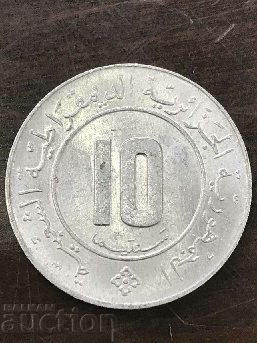 Algeria 10 centimes 1984 palmier