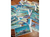 Συλλογή 28 καρτών σοβιετικών αεροπλάνων και ελικοπτέρων