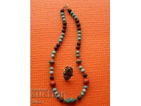 Vechi, interesant set colier + inele.