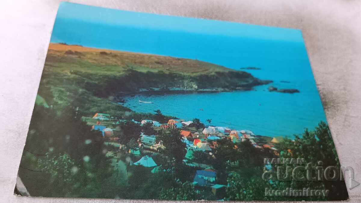 Пощенска картичка Къмпинг Черноморец 1979