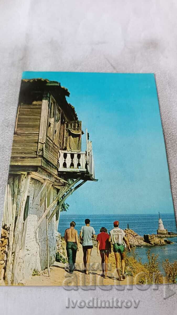 Пощенска картичка Ахтопол Стара къща 1970