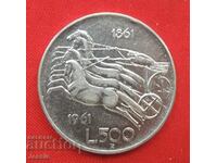 500 Lire Italia - Quadriga triste 1961 Argint CALITATE