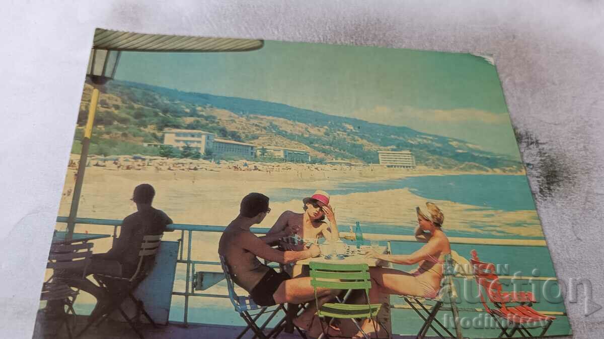 Пощенска картичка Златни пясъци Изглед 1966