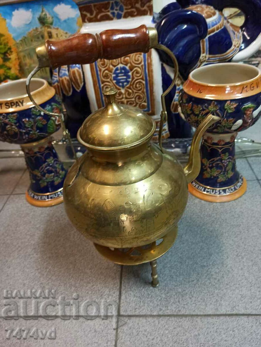 MASSIVE BRONZE KETTLE HANDMADE with price 80.00 BGN | € 40.90 MASSIVE BRONZE KETTLE HANDMADE with price 80.00 BGN | € 40.90