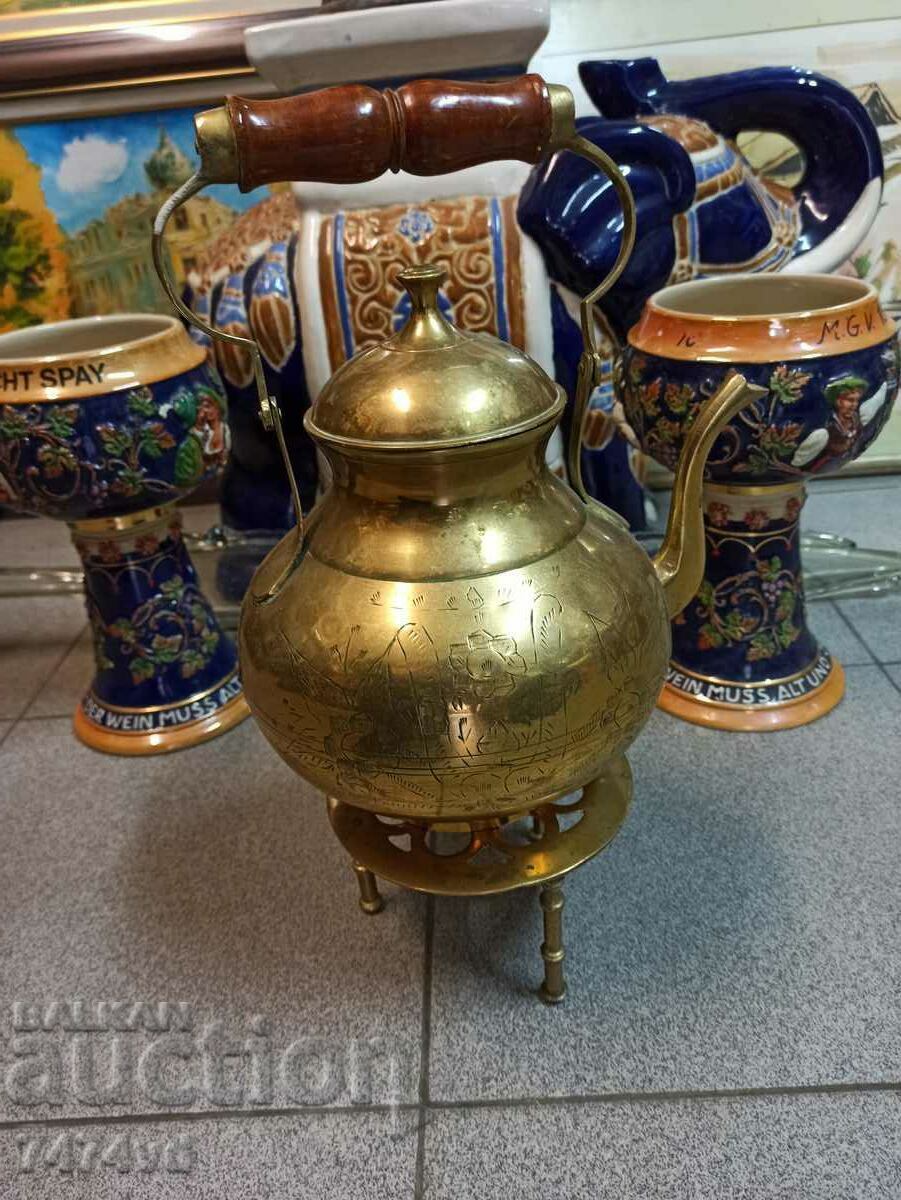 MASSIVE BRONZE KETTLE HANDMADE MASSIVE BRONZE KETTLE HANDMADE