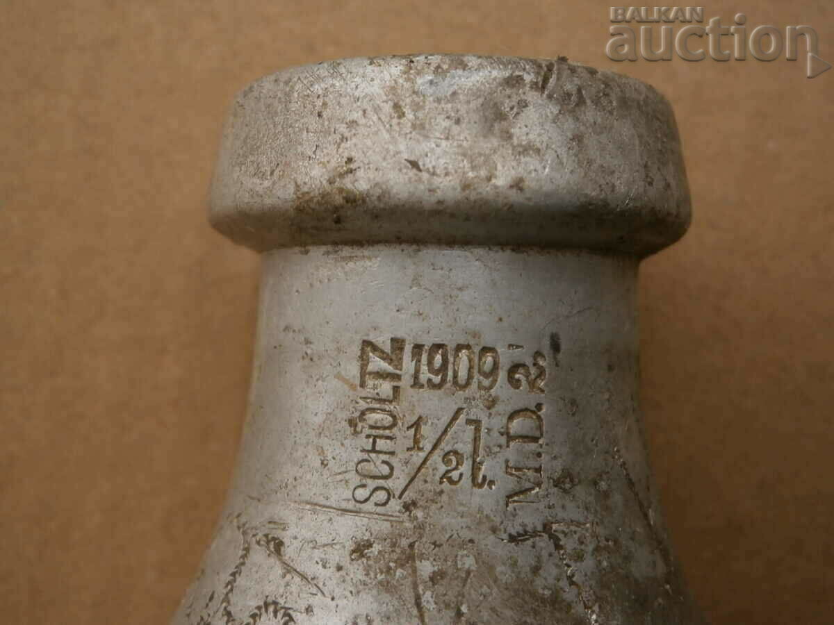 1909 Germany SCHOLTZ WW1 WWI Officer's Aluminum Flask - 7 1909 Germany SCHOLTZ WW1 WWI Officer's Aluminum Flask - 7