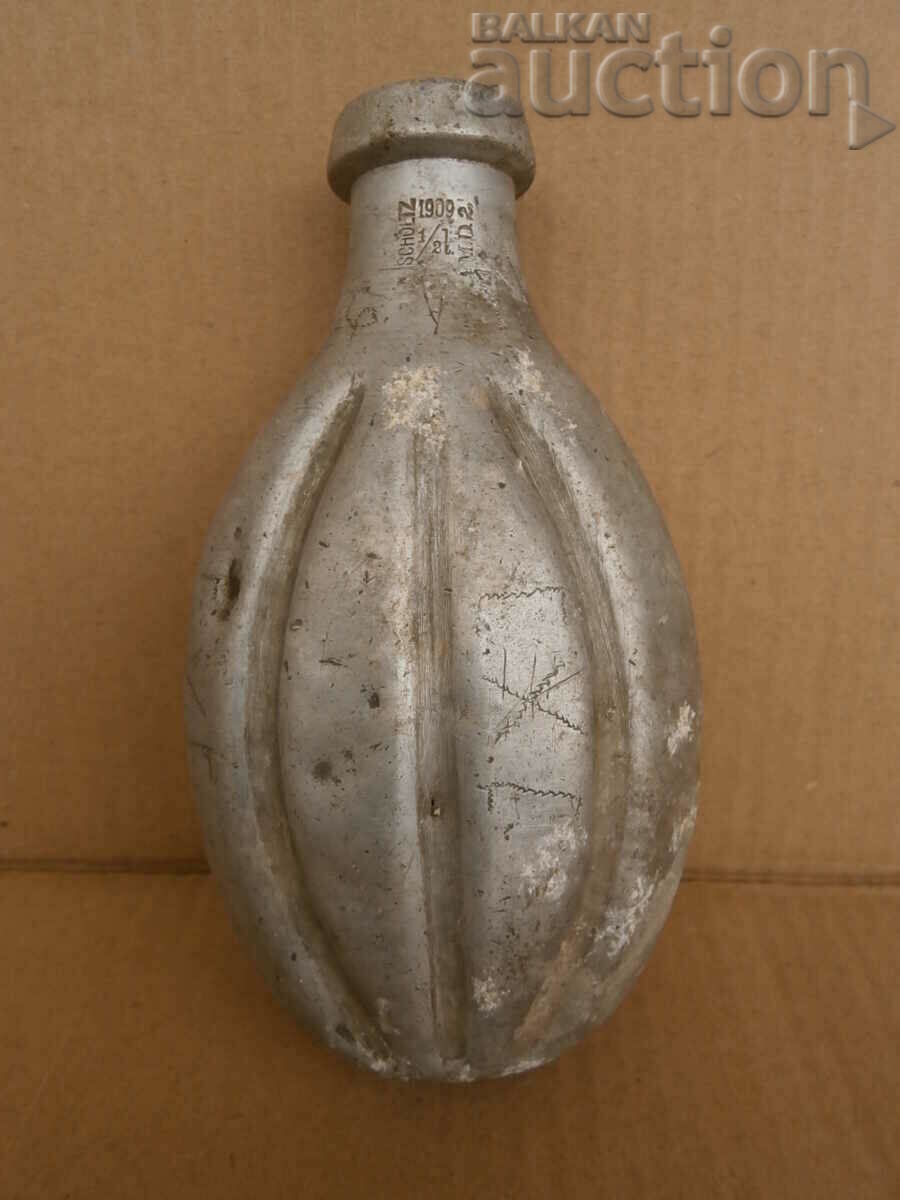 1909 Germany SCHOLTZ WW1 WWI Officer's Aluminum Flask
