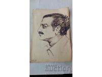 Sketch of a man with a mustache 23.VI.73
