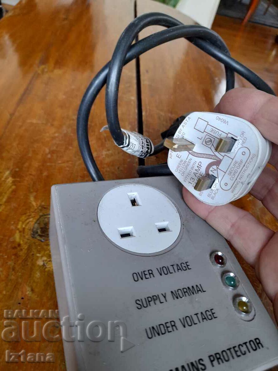 Auction  Old mains protector, voltage protector