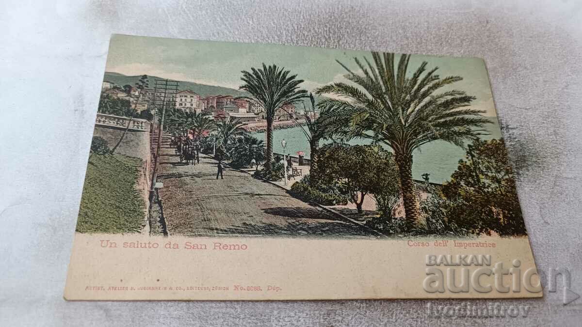 Carte poștală Un Saluto da San Remo