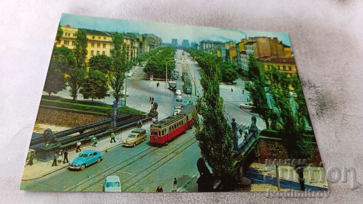 Postcard Sofia Boulevard Georgi Dimitrov