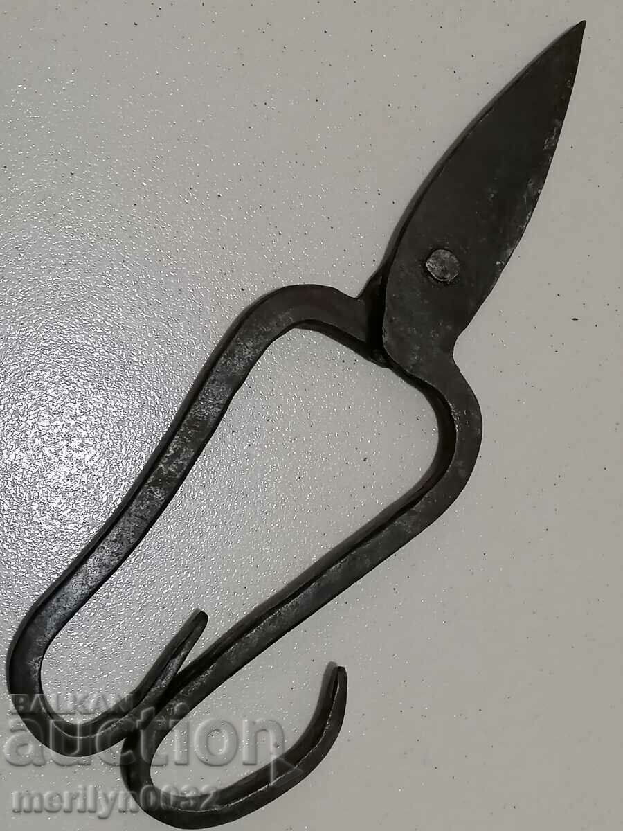 Old forged sheet metal scissors knife wrought iron scissors - 5 Old forged sheet metal scissors knife wrought iron scissors - 5
