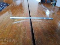 Old telescopic radio antenna, radio receiver