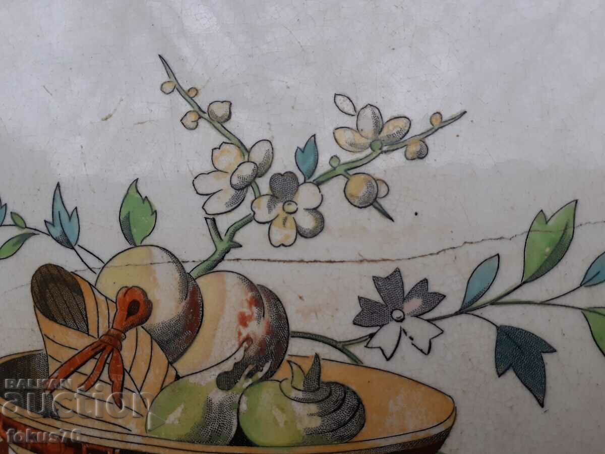 A stunning old 1878 Minton English porcelain tray. - 5 A stunning old 1878 Minton English porcelain tray. - 5