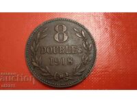 νόμισμα 8 διπλασιάζει Guernsey 1914