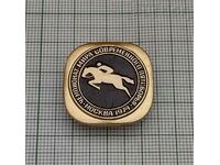 MODERN PENTHOUSE EQUESTRIAN SPORTS SAINT CHAMPIONSHIP MOSCOW-74. BADGE