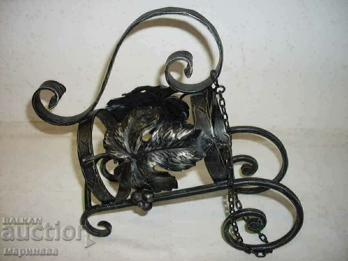 MASSIVE NEW WINE HOLDER. WROUGHT IRON. GERMANY - 5
