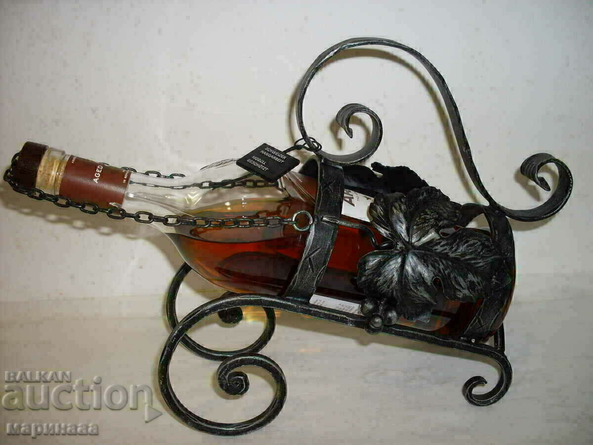 MASSIVE NEW WINE HOLDER. WROUGHT IRON. GERMANY
