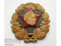 Old award panel wood carving NRB Social propaganda Dimitrov