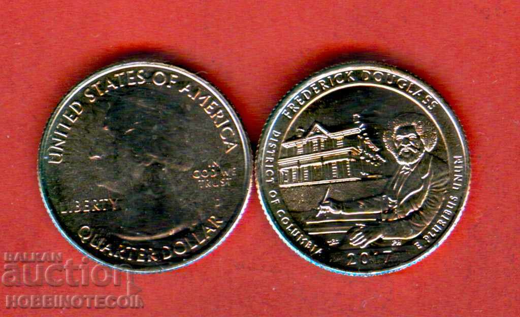 ΗΠΑ USA 25 cent έκδοση 2017 - D Frederick Douglass UNC