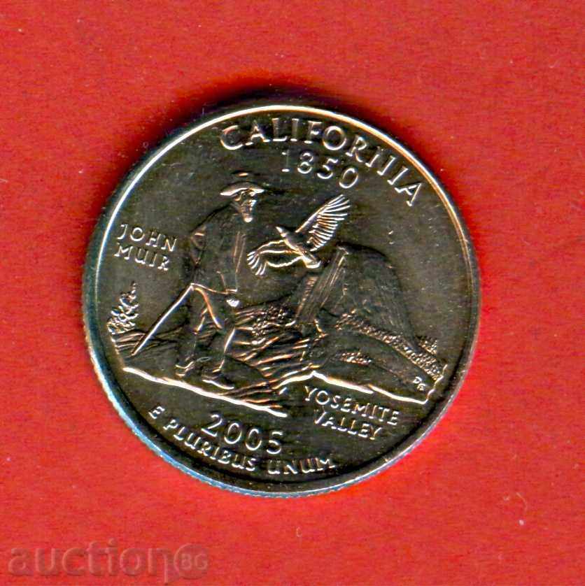 САЩ USA 25 cent емисия issue 2005 P CALIFORNIA НОВА UNC