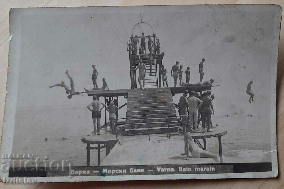 Auction  Rare collector's card Sea Baths - Varna
