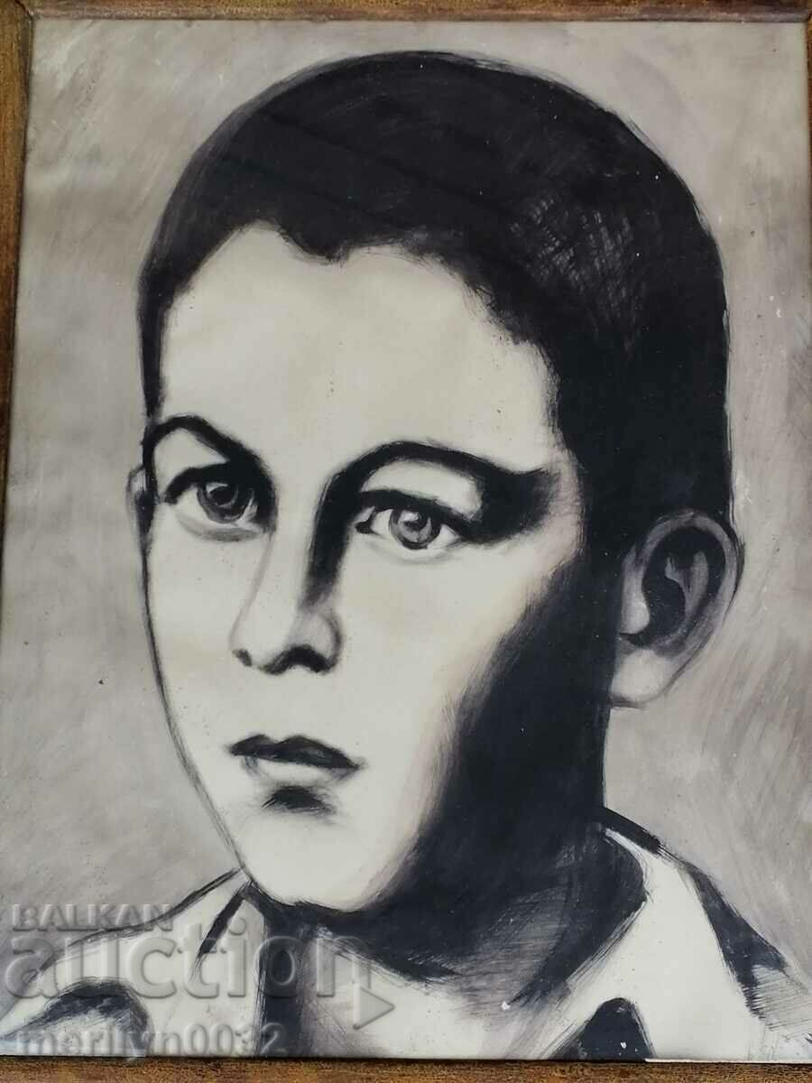 Portrait Mitko Palauzov the smallest partisan 13 years 64/50 cm - 6 Portrait Mitko Palauzov the smallest partisan 13 years 64/50 cm - 6