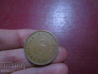 1966 Mauritius 5 cents