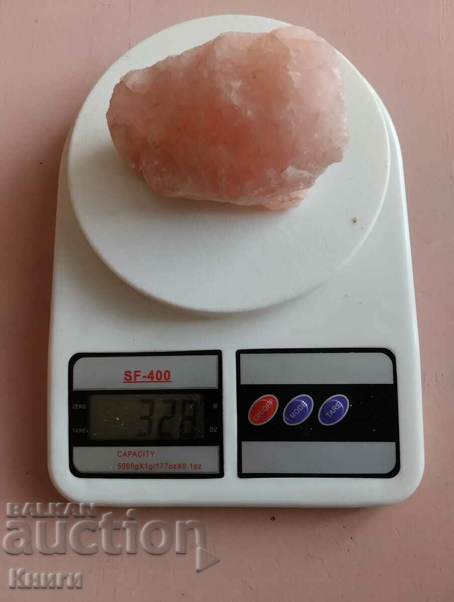 Cuarț roz - brut: origine Mozambic - 328 grame